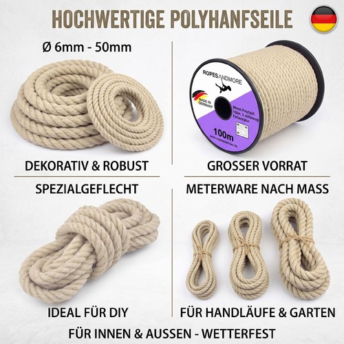 Polyhanfseil 6mm 50mm - polyhanfseil,